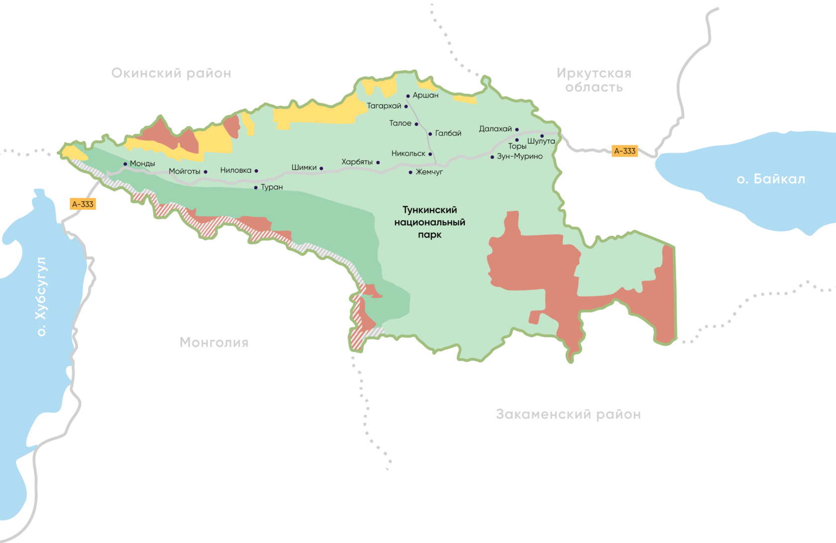 Карта тункинского национального парка