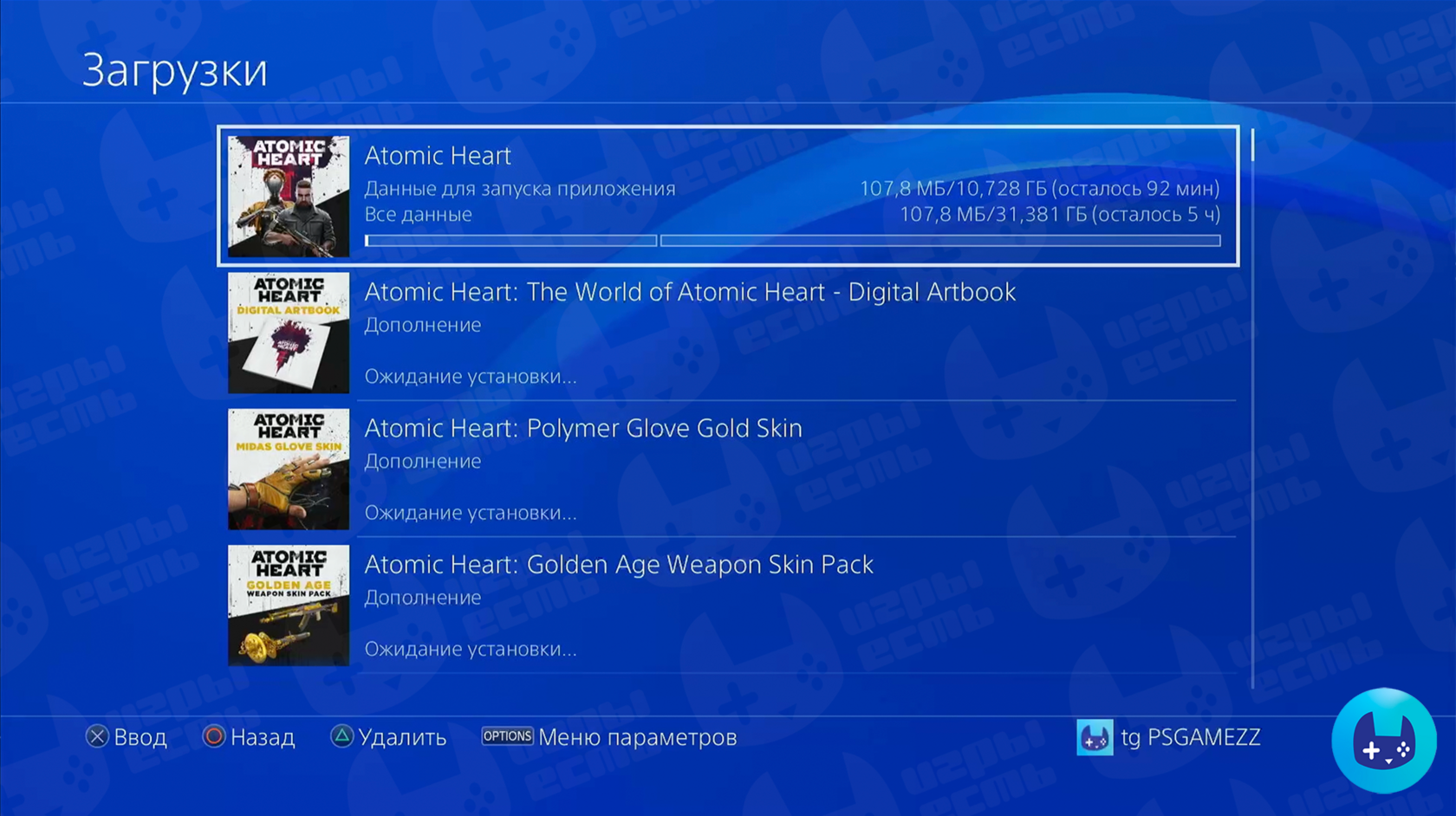 Шаг настройки PS4