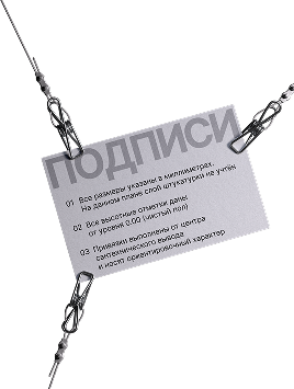 коллекция подписей в шаблоне архикад