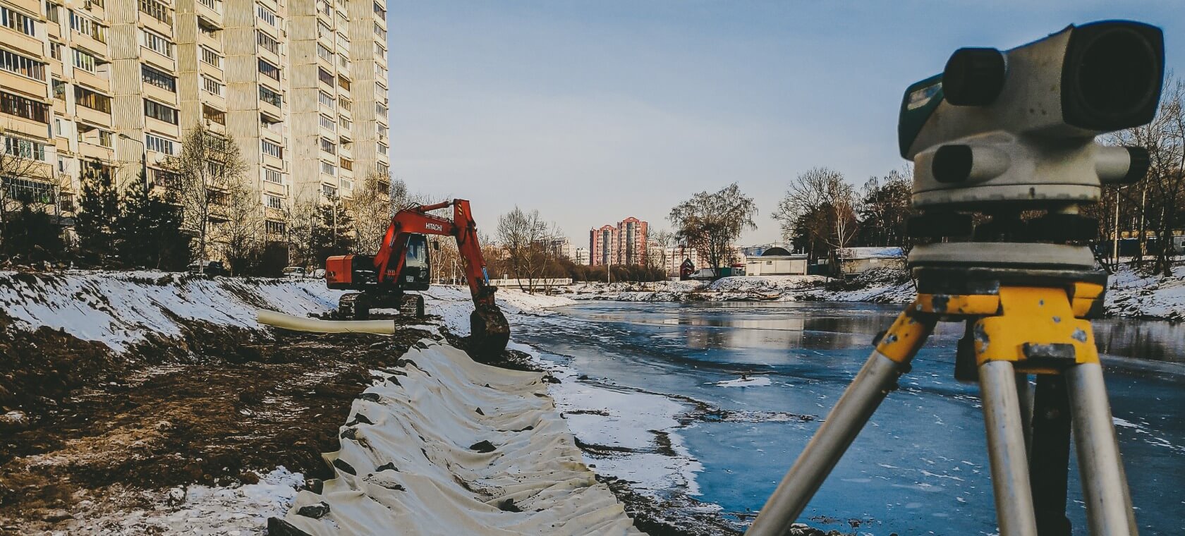 Укрепление откосов матрацами рено