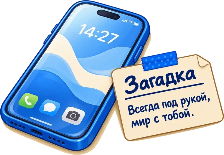 Телефон и записка-загадка для домашнего квеста