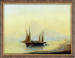 И. К. Айвазовский, Баржи у морского берега