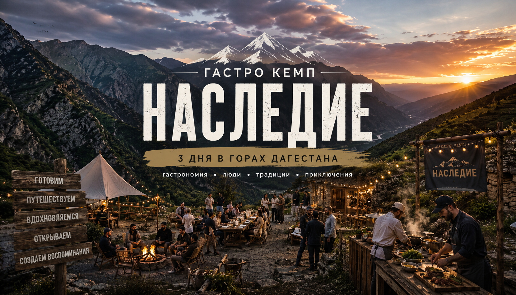 Гастро кемп «Наследие» — 3 дня в горах Дагестана. Гастрономия, люди, традиции, приключения.