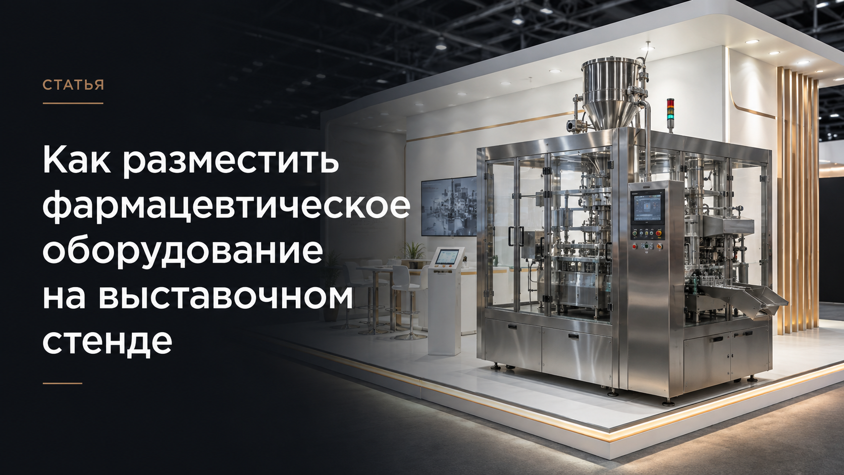 Фармацевтическое оборудование на выставочном стенде