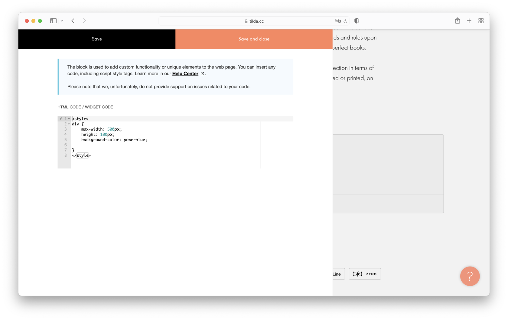 How to Embed HTML Code │ Tilda Help Center