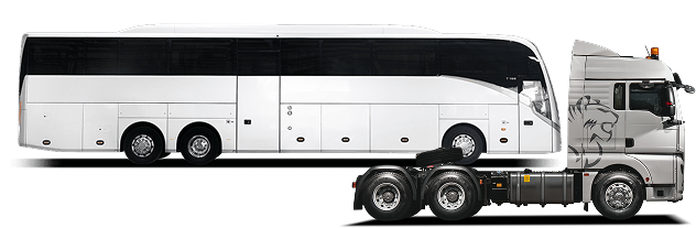 “Пассажирский автобус и грузовой тягач — транспорт для перевозок по Хабаровску и Дальнему Востоку