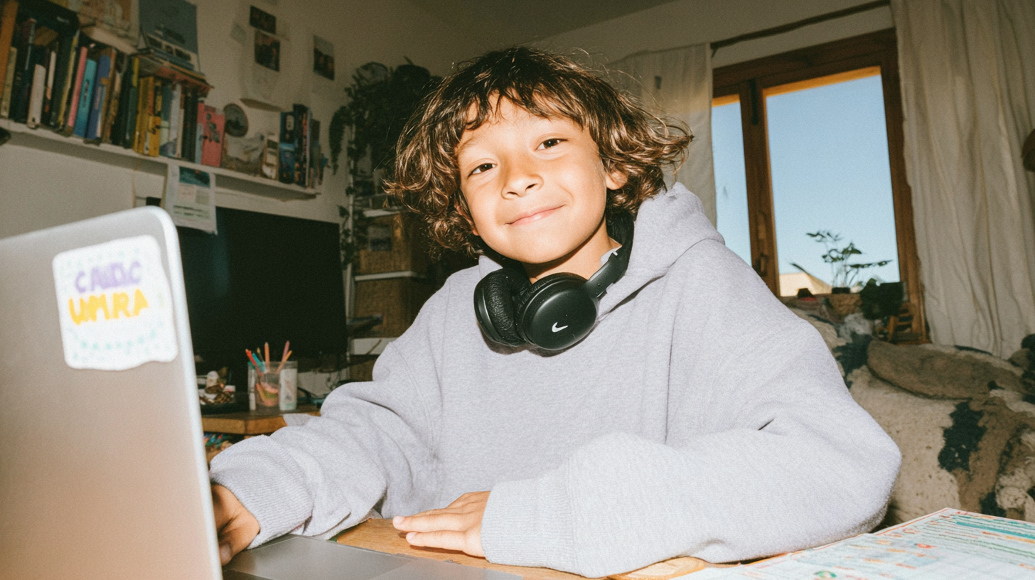 Padre e hijo configuran juntos la seguridad de la cuenta Roblox en la computadora.