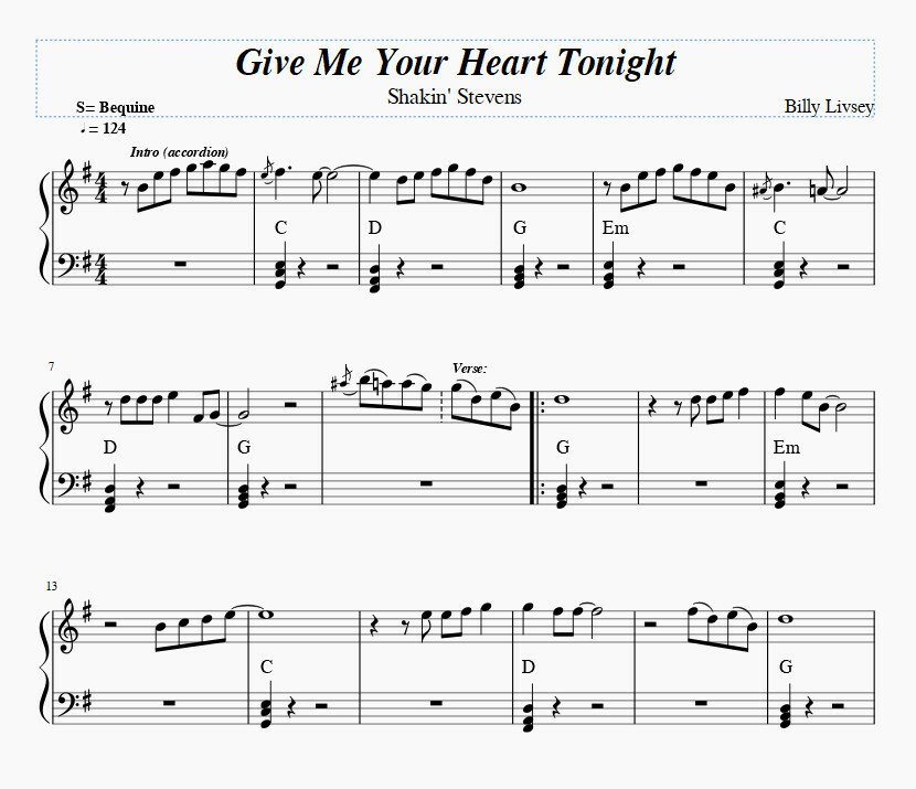 Give Me Your Heart Tonight