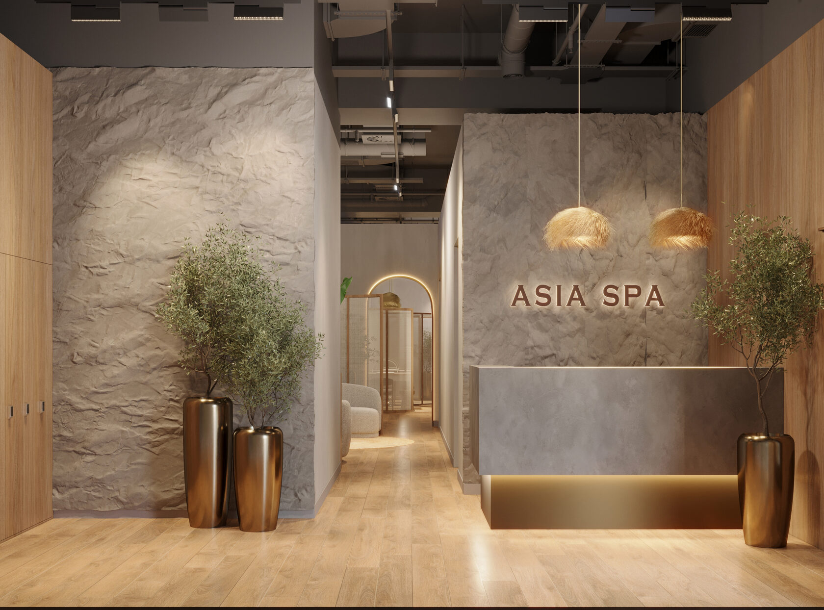 Фото дизайна салона красоты Asia spa 72,38м2