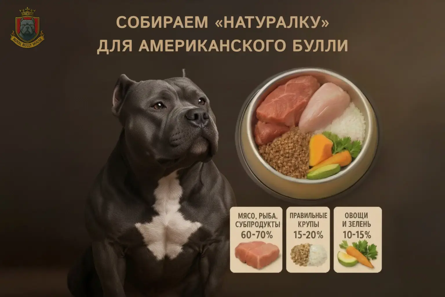 Натуральный рацион для американских булли
