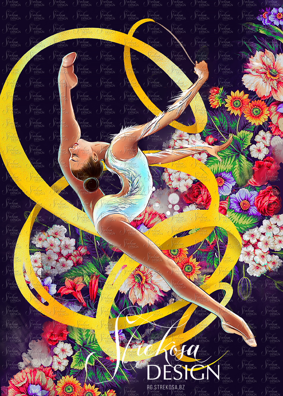 Experience Love at First Sight: A Perfect Gymnastics Leap Illustration ...