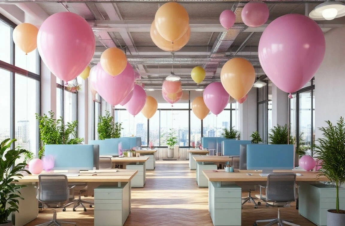 шарики в офис на 8 марта