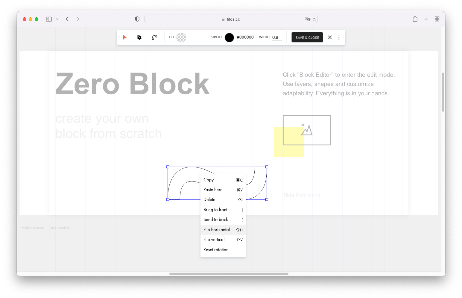 Векторный редактор в Zero Block