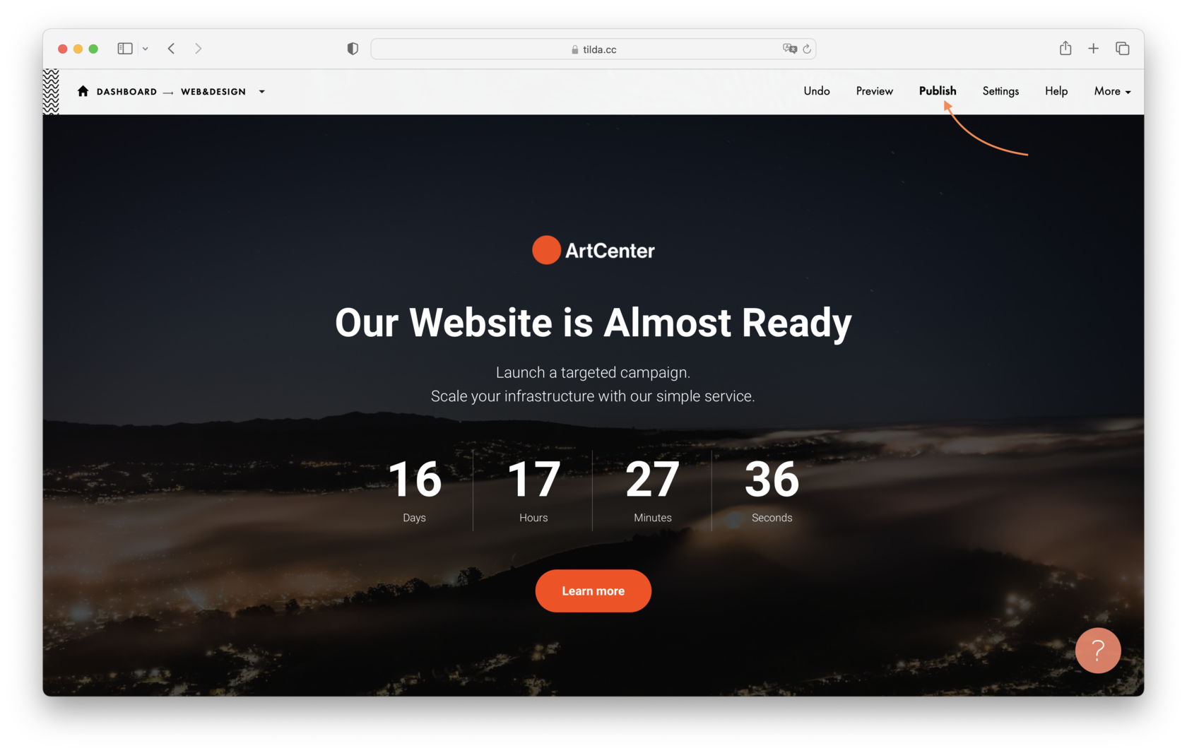 Page Publishing │ Tilda Help Center