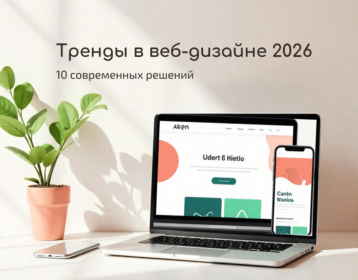 Тренды в веб дизайне 2026 — 10 рекомендаций для внедрения