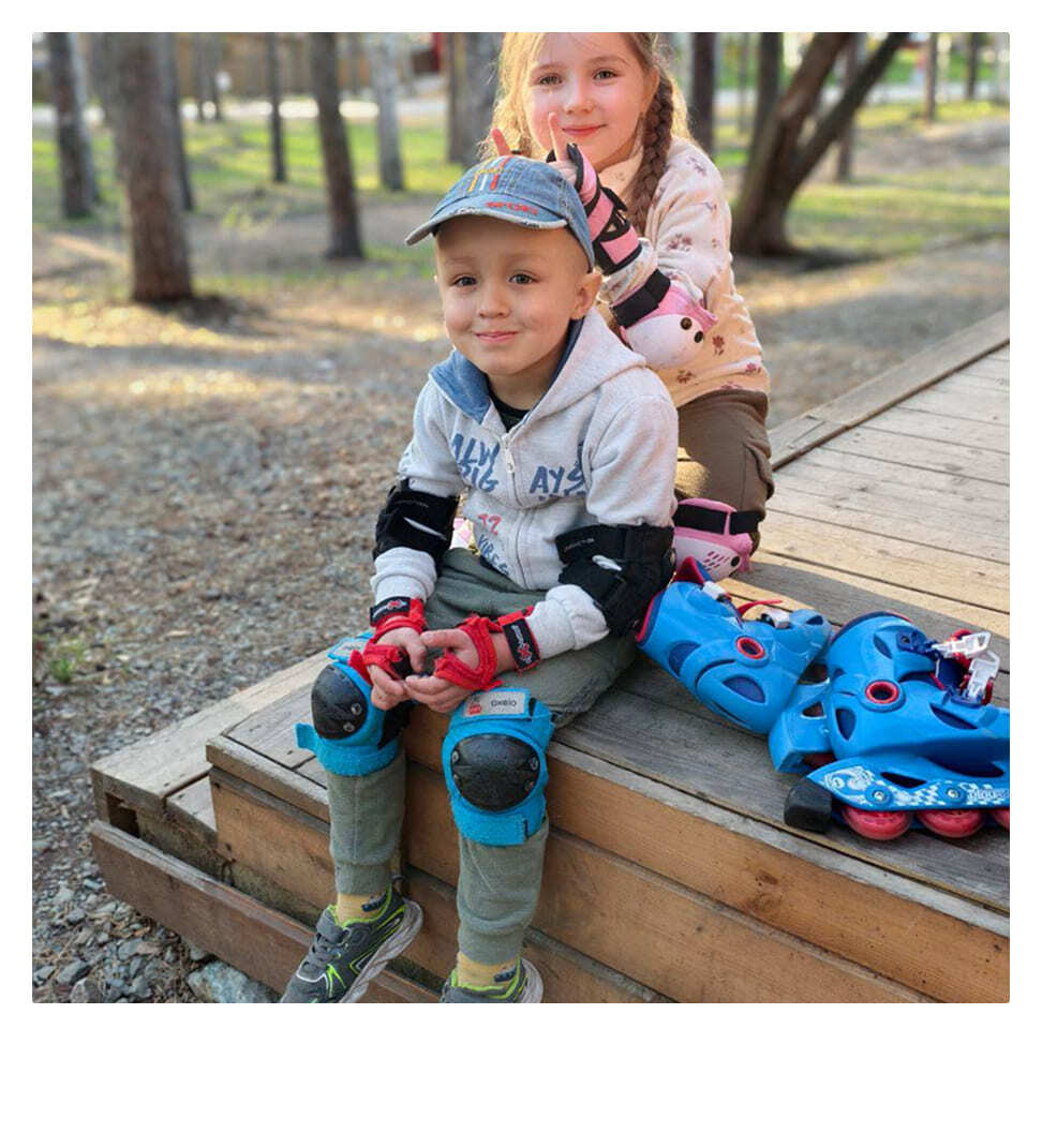 Тренировка по лыжам для детей