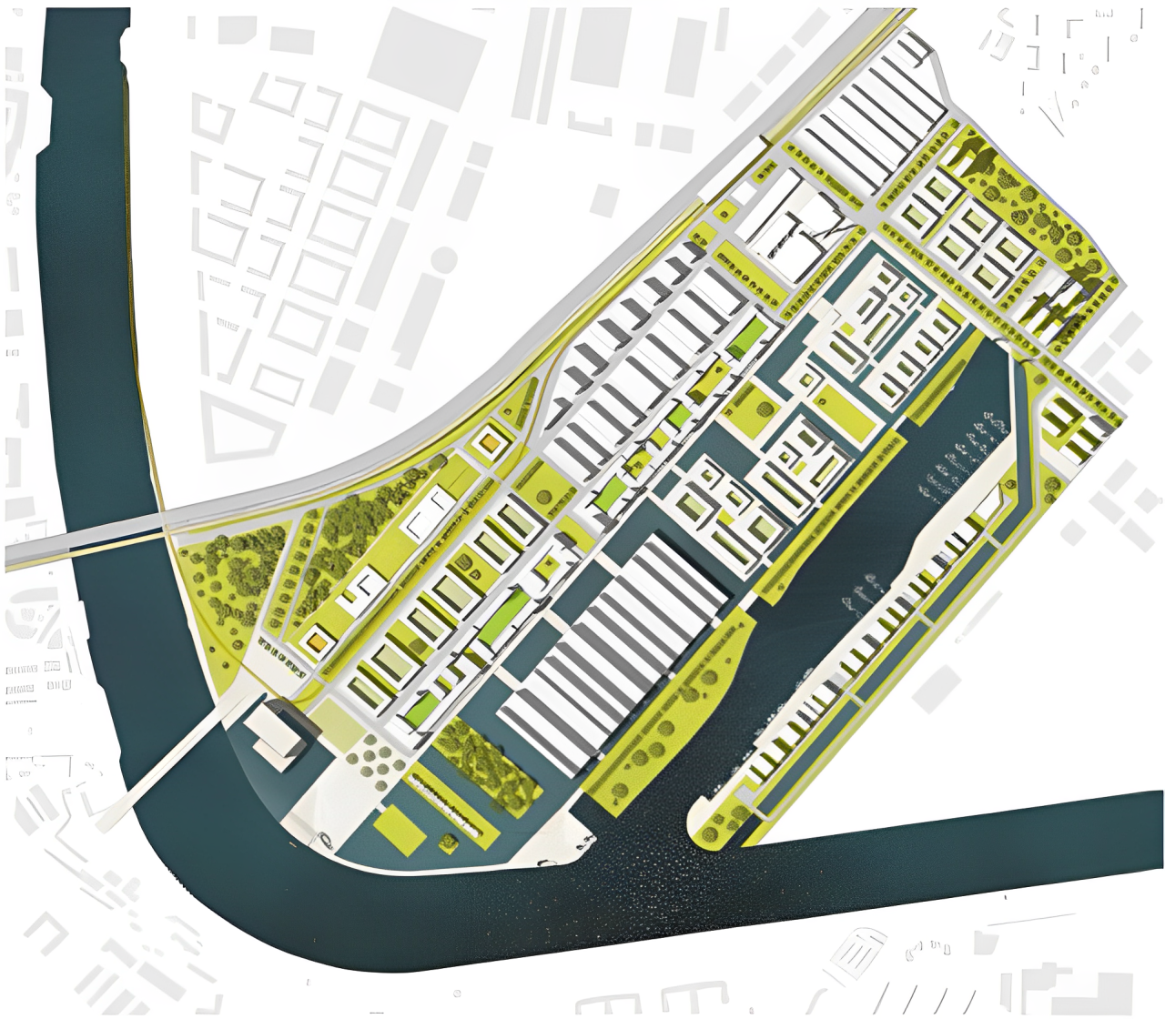 The concept of a High-Speed Public Rail Transport along the watercourse the Moskva River