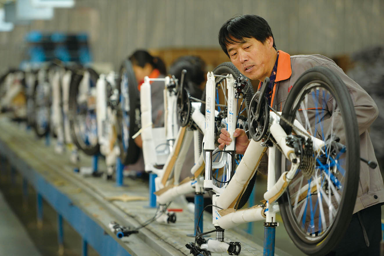 Завод велосипедов в Китае