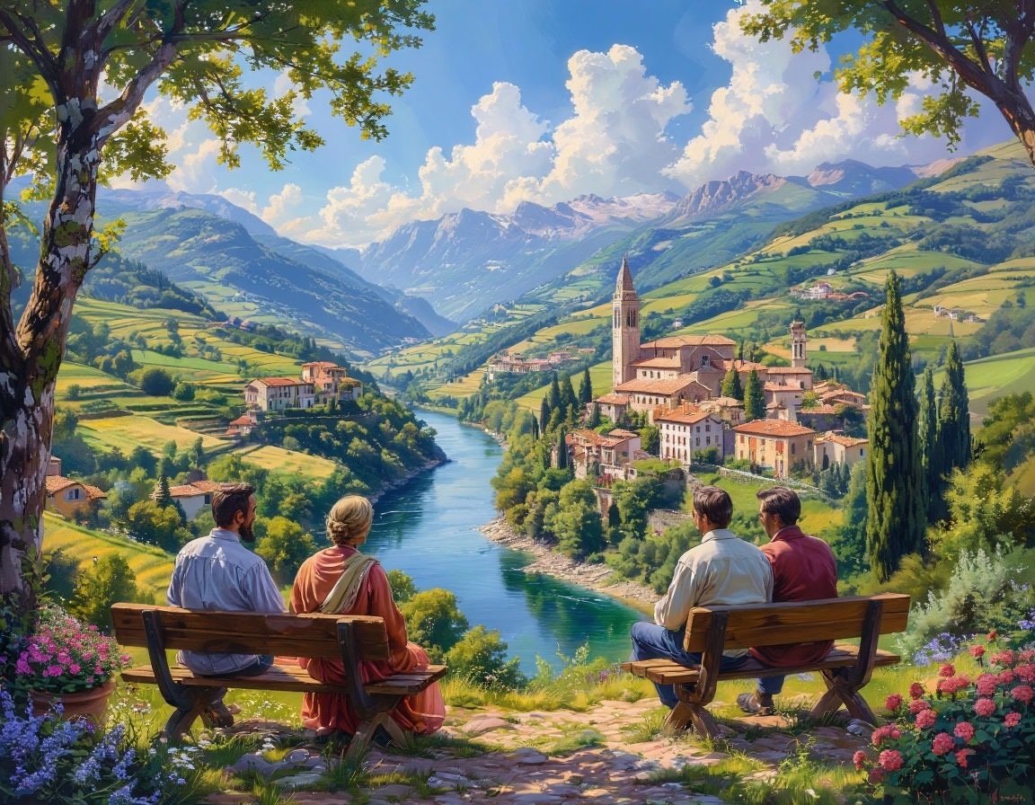 Италия. Девушка с флагом