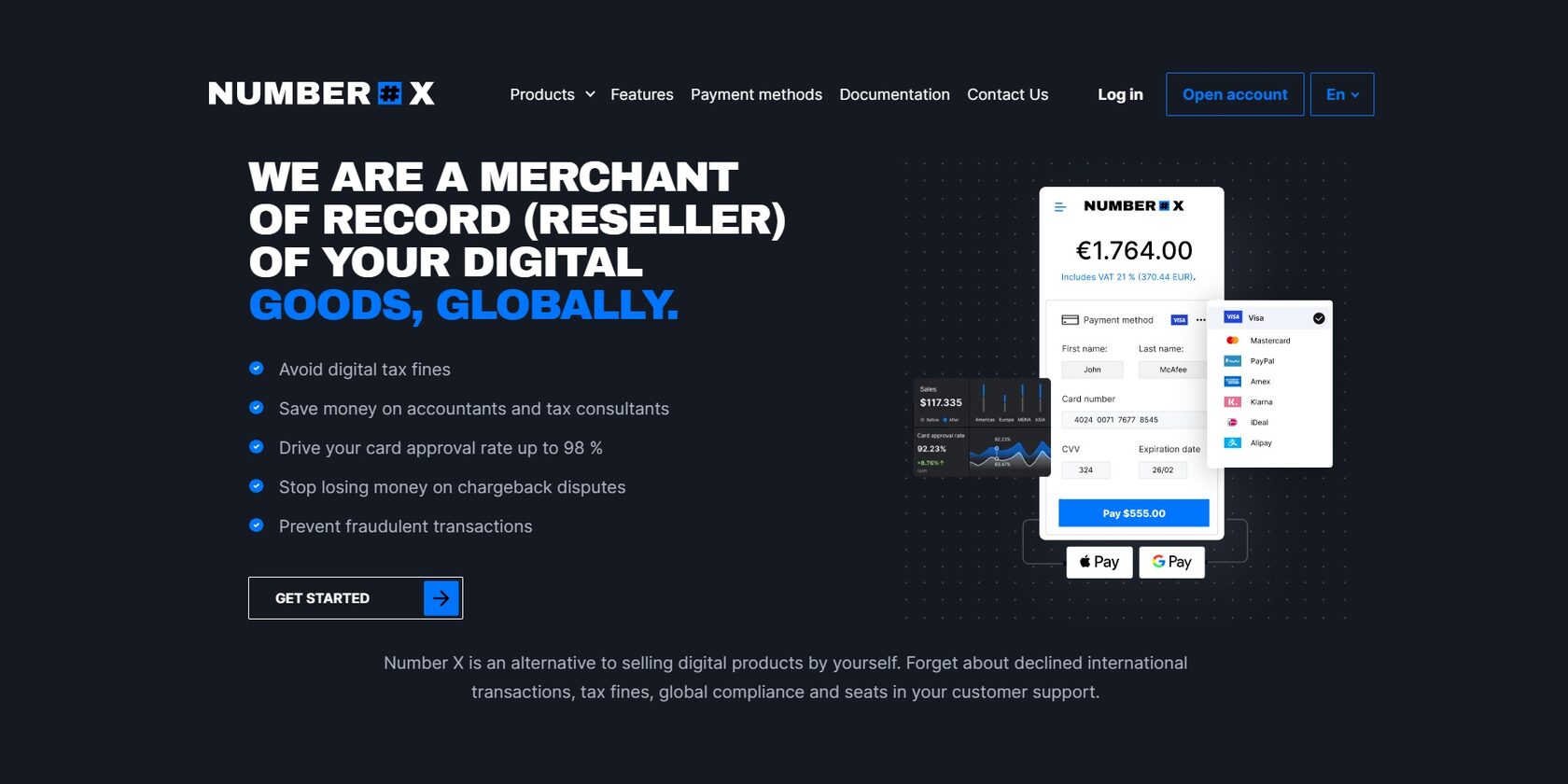 Number X - Merchant of Record for digital economy.