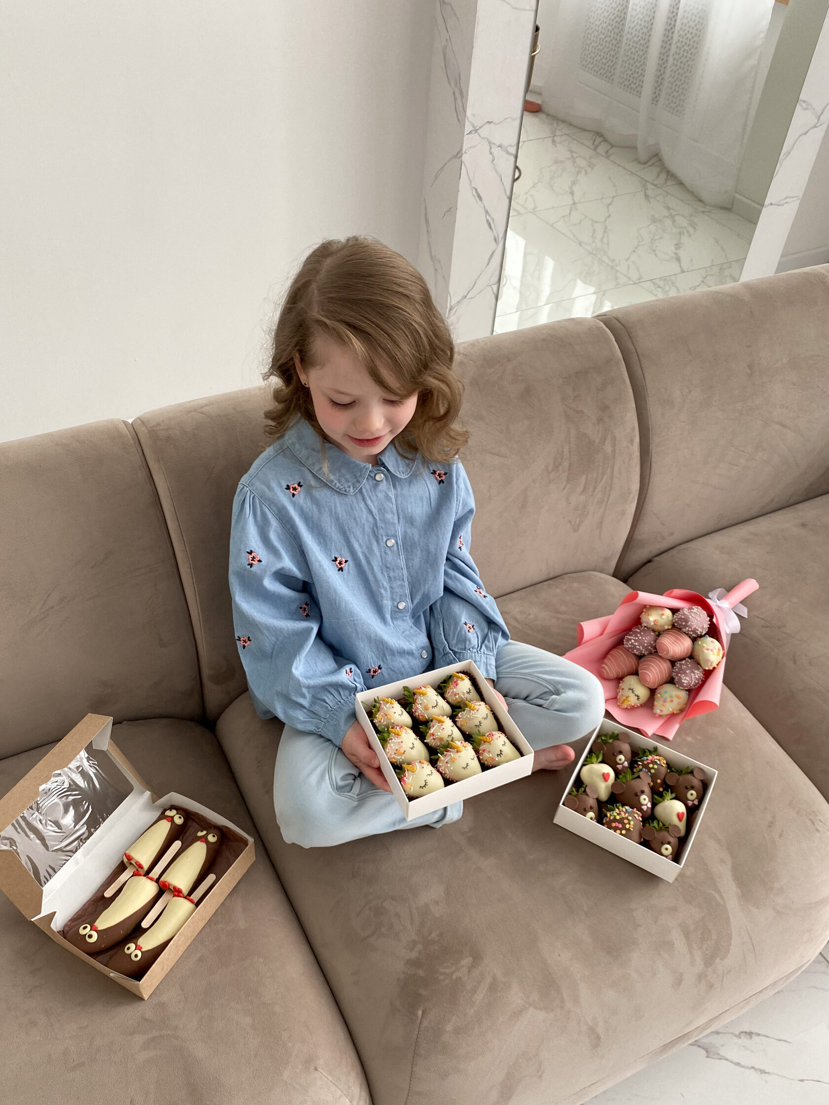 Сладкие букеты для девочки