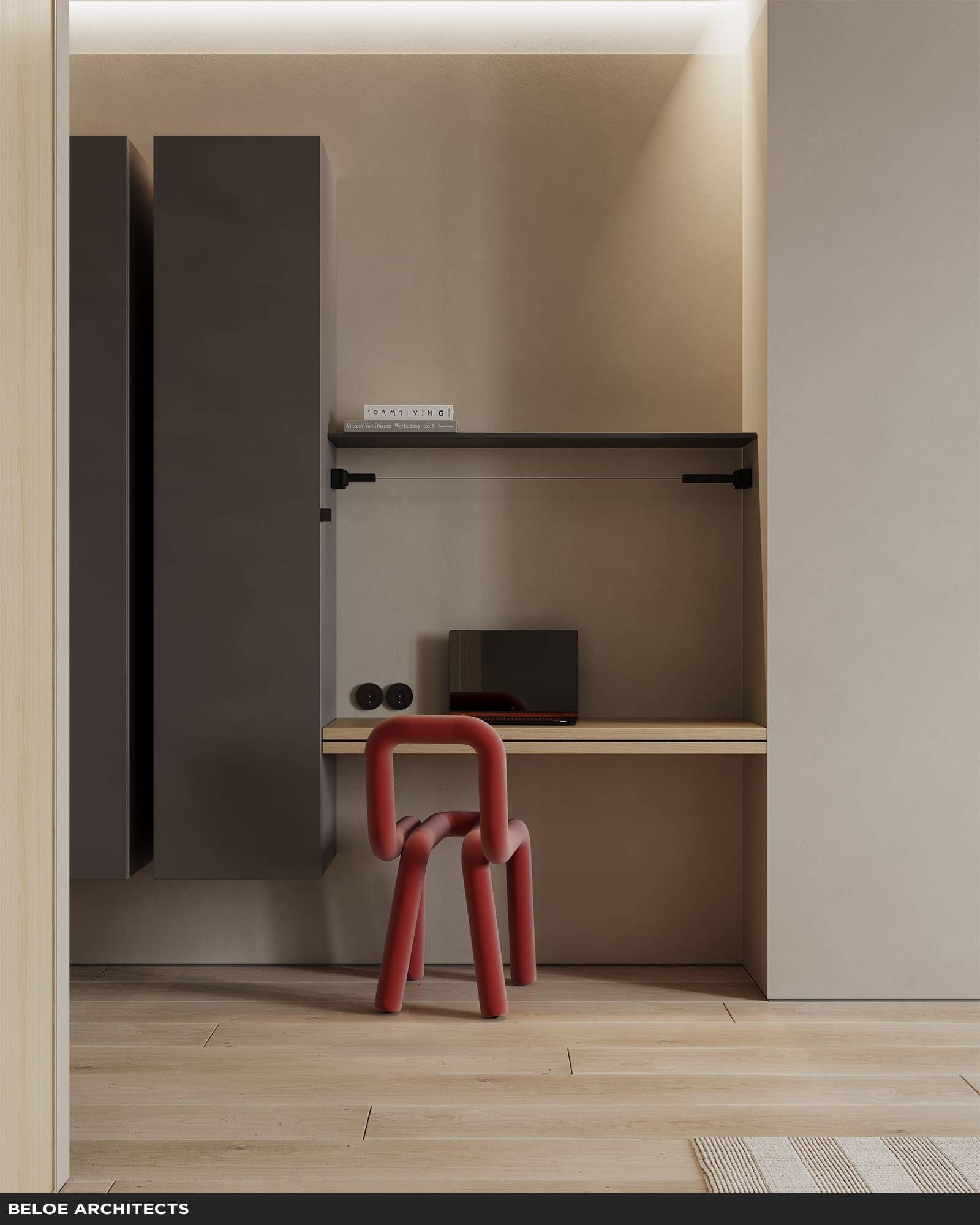 Дизайн-проект современной гостиной в стиле минимализм в ЖК Green Park в Москве от студии beloe architects