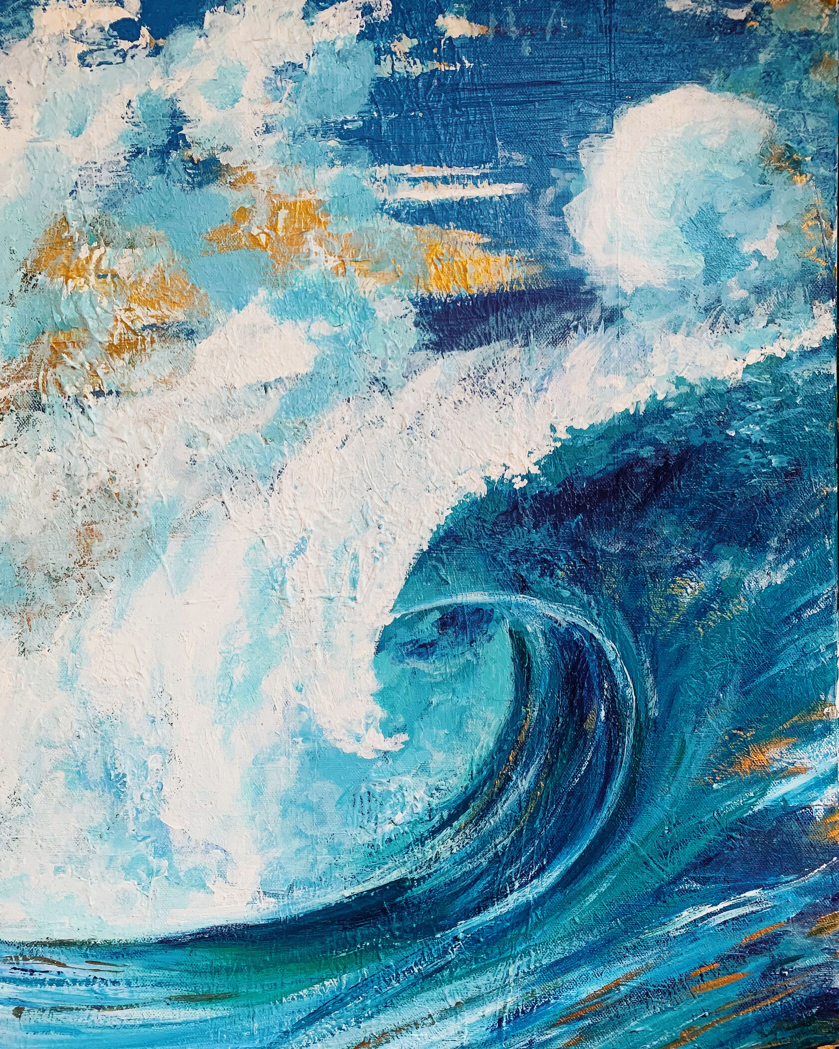 Surfer painting