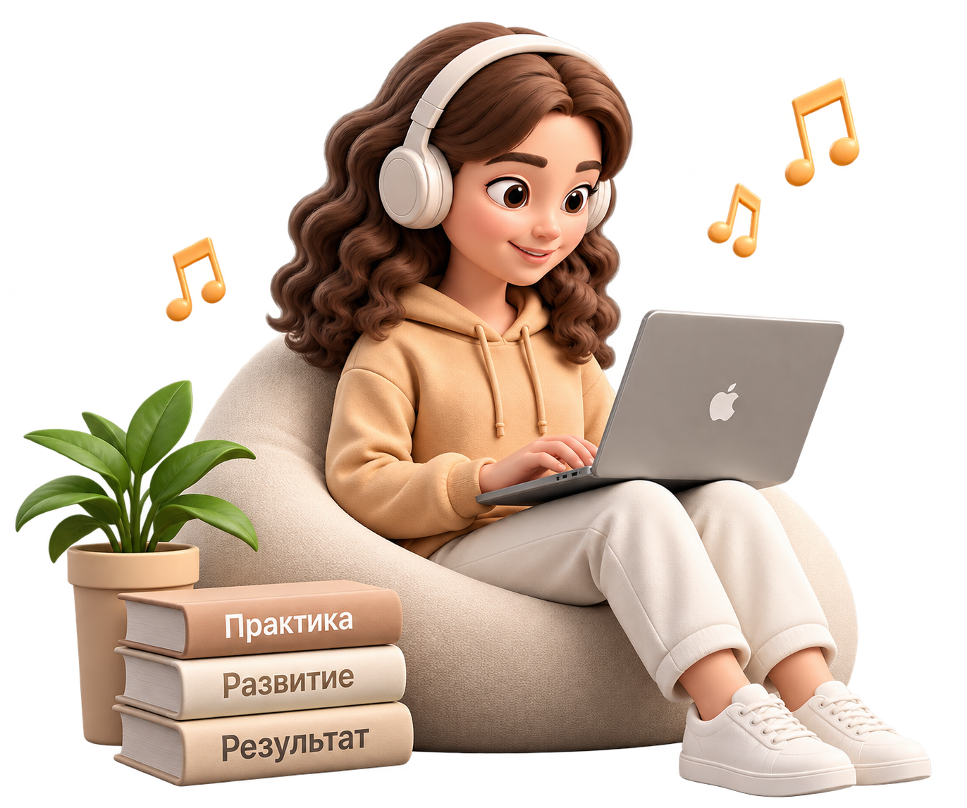 Ученица занимается вокалом самостоятельно