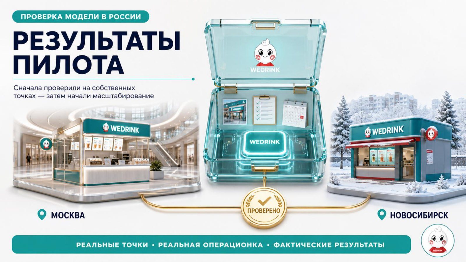Результаты пилота: сначала проверили на собственных точках
