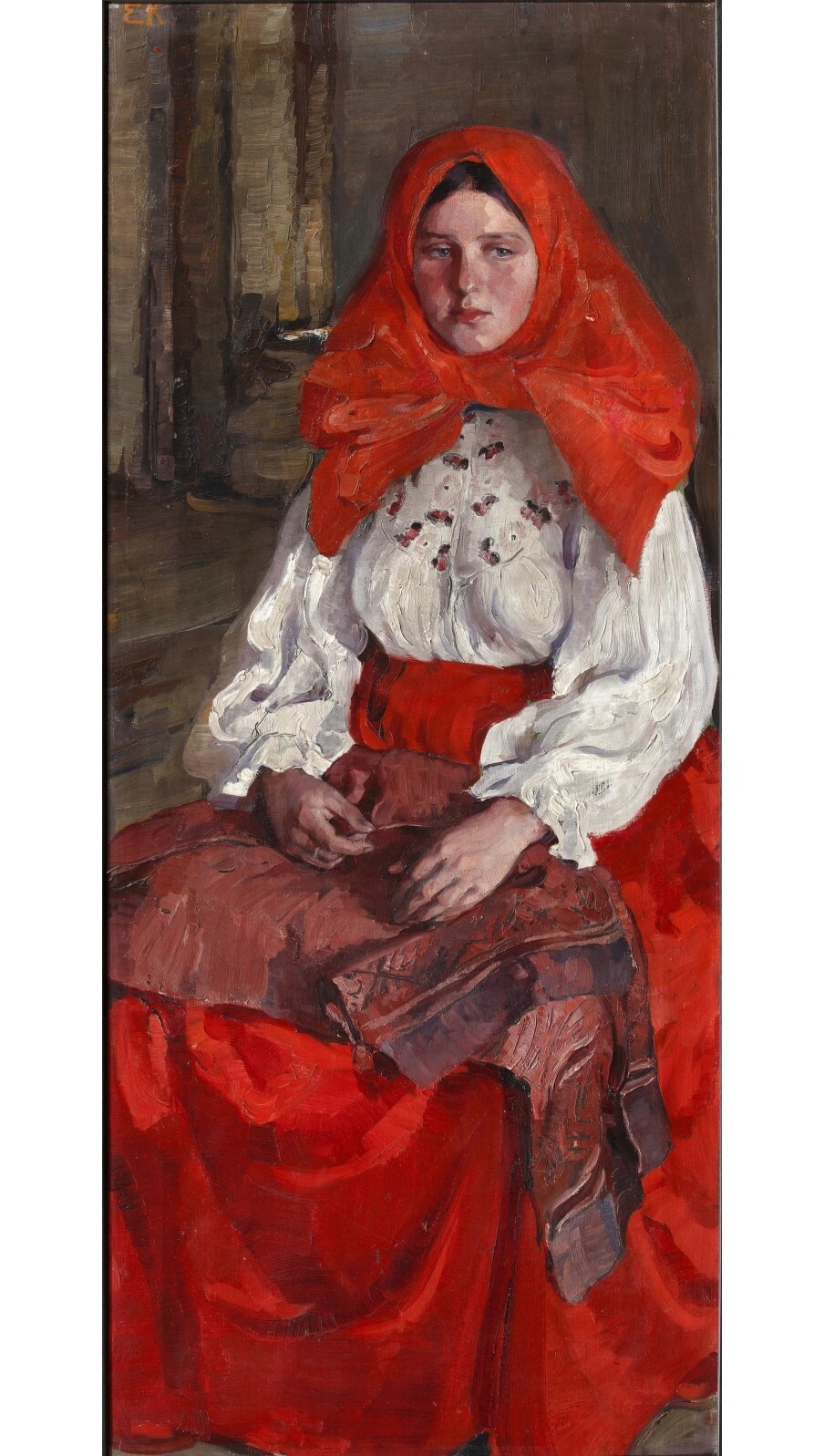 Крестьянская девушка в красном. 1900-е 