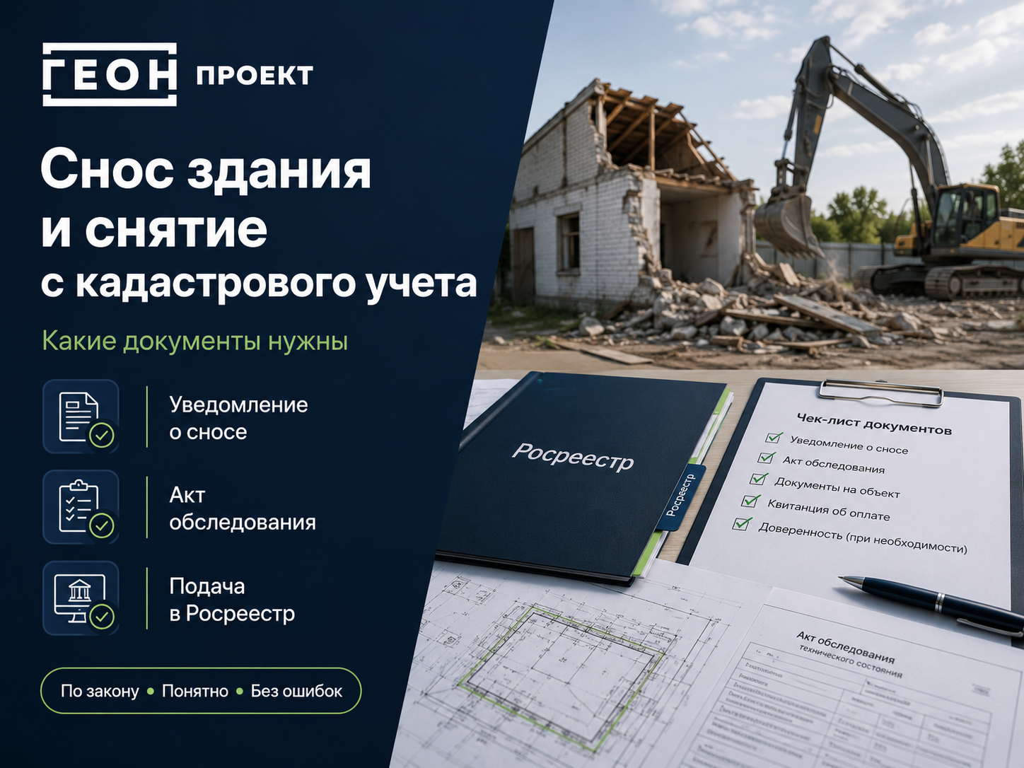 Снос здания и снятие с кадастрового учета — необходимые документы