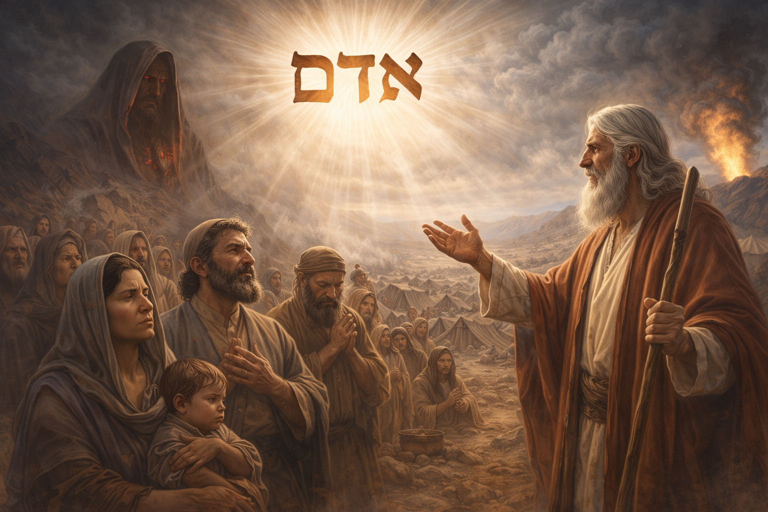 Народ Израиля у Красного моря в ожидании чуда, отсутствие суеты и слов символизирует очищение речи и доверие Б-жественной воле.