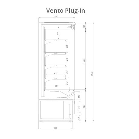 Горка пристенная Брэндфорд / Brandford VENTA Plug-In чертёж