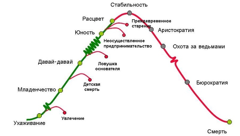 Модель жизненного цикла проекта схематически объясняет