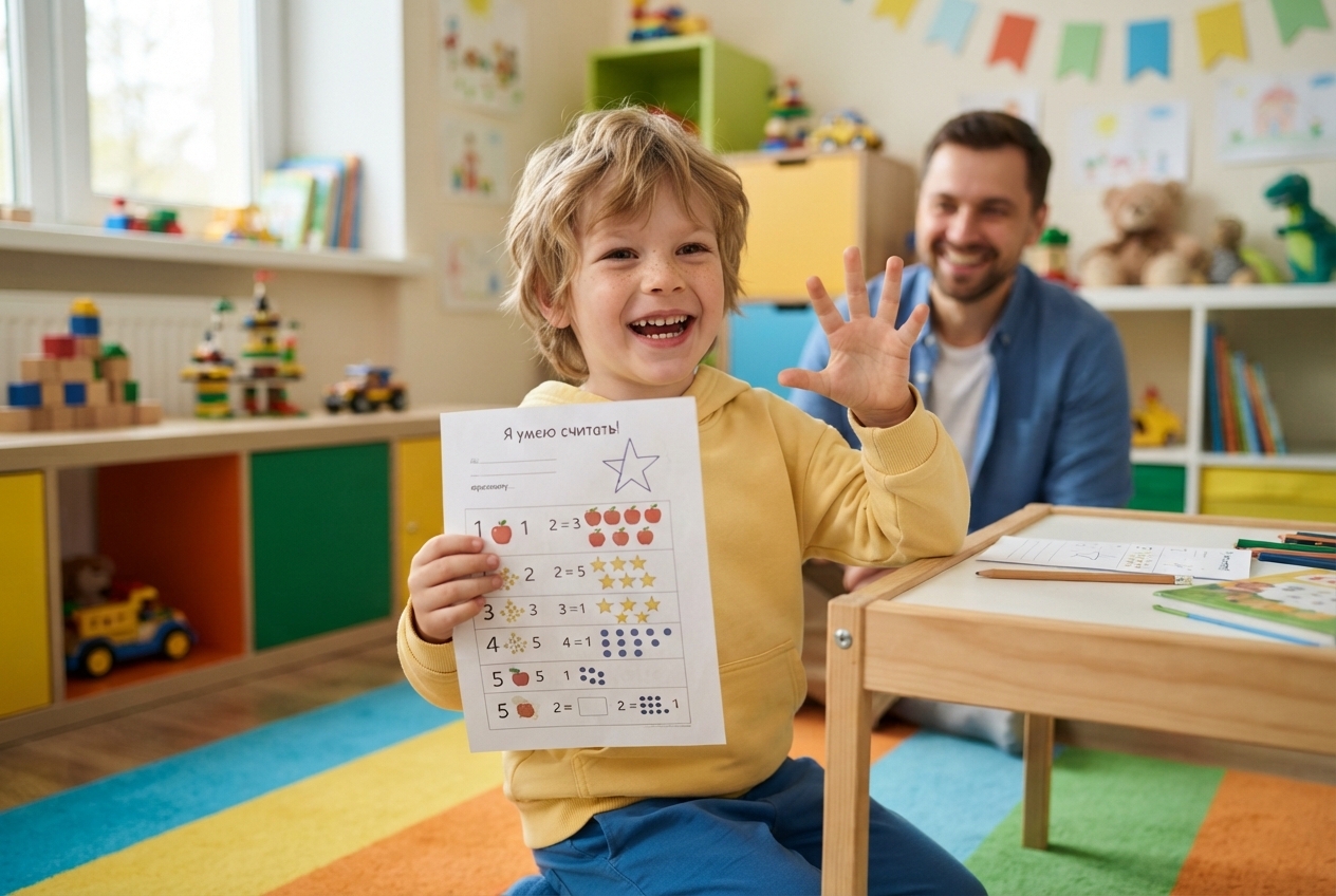 Ребёнок 4-5 лет на занятии