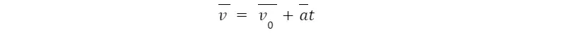Формула скорости при равноускоренном движении: v = v0 + at