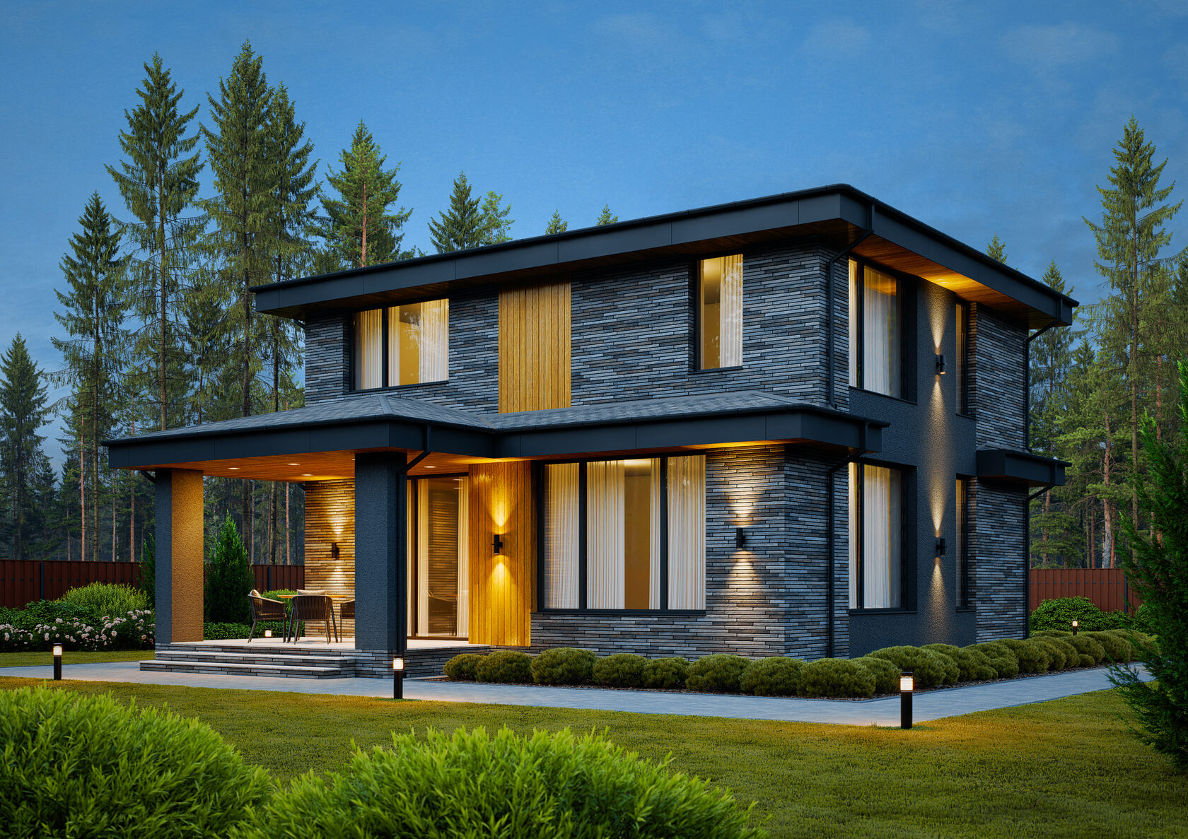 Проект каменного домовладения 160 м2