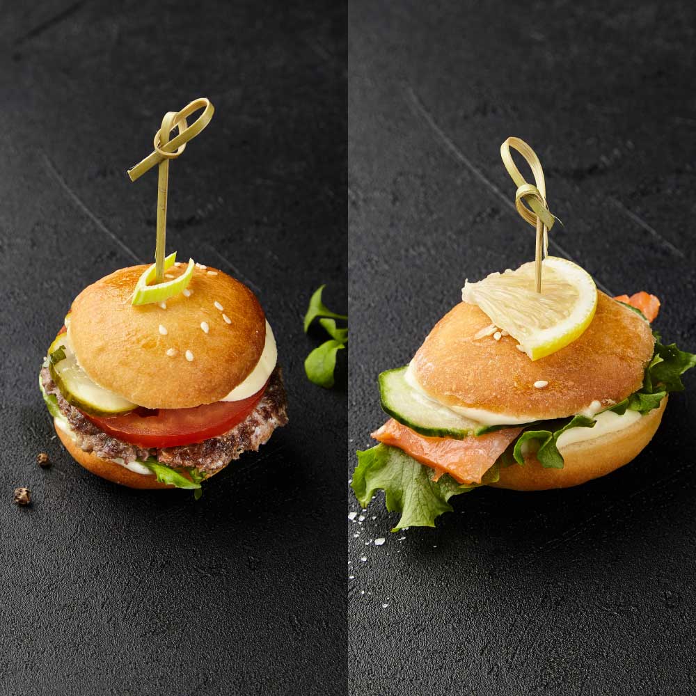 фурсет бургеры лосось говядина