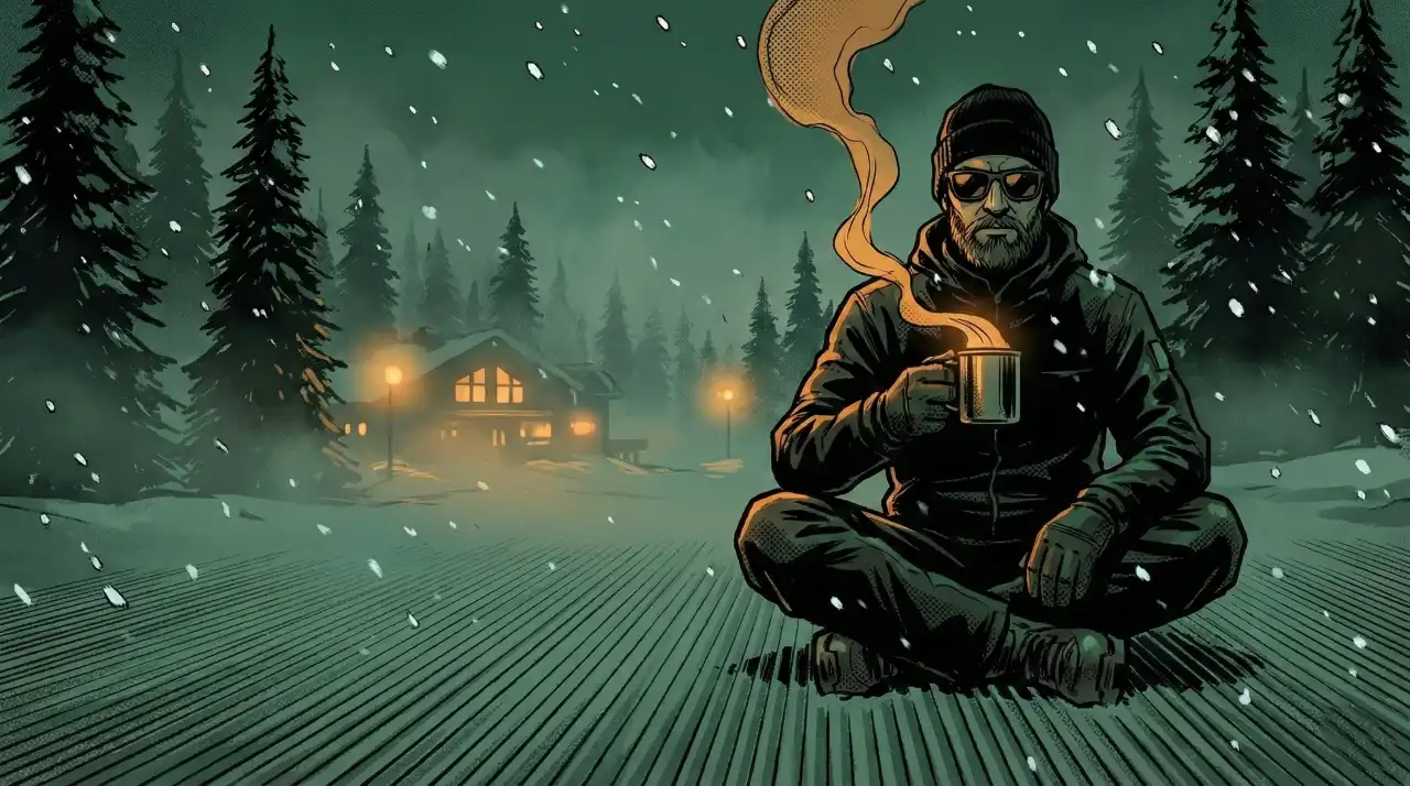 Вечернее катание на курорте Газпром Лаура: освещенные трассы среди пихтового леса