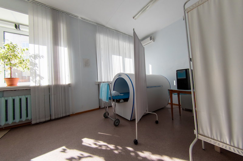 Зал газотерапии в лечебном корпусе санатория-профилактория 