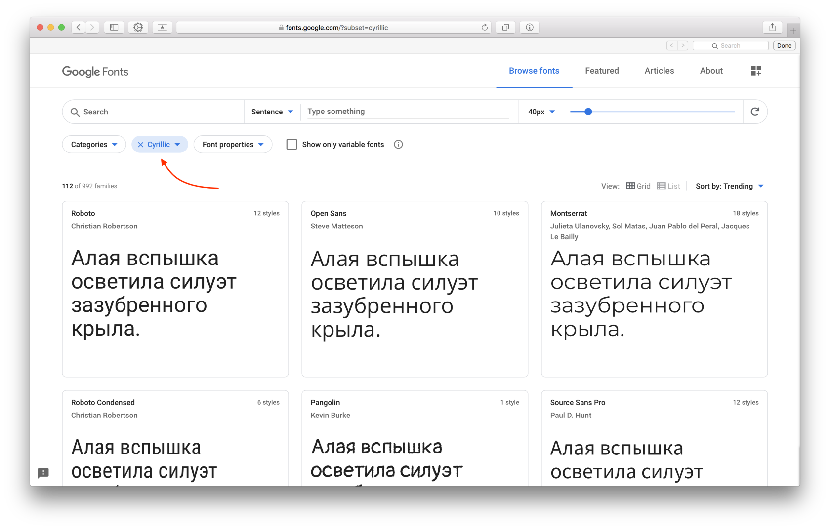 Google Fonts / Настройка шрифтов для проекта
