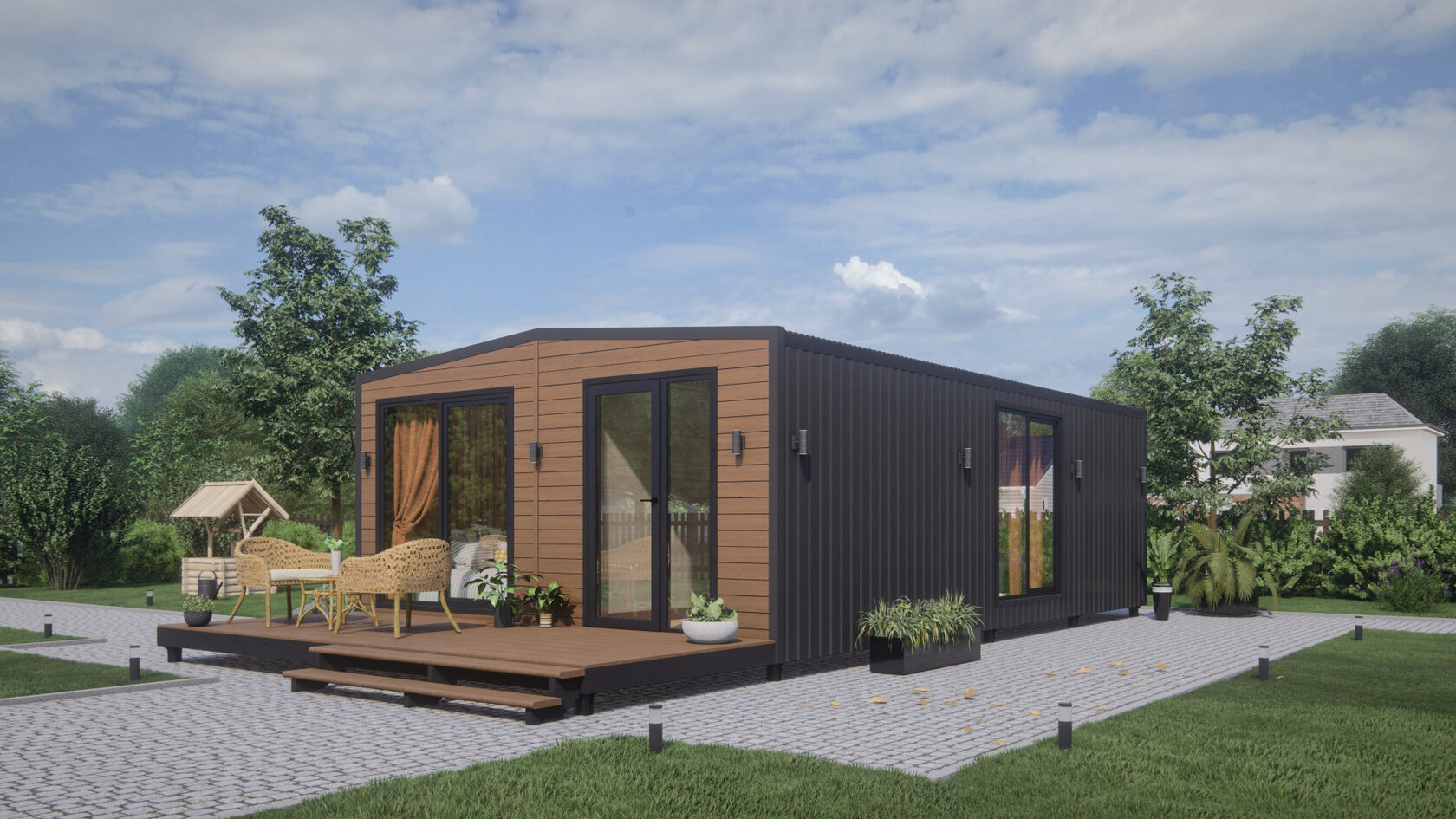 Модульные дома в Курганинске терраса