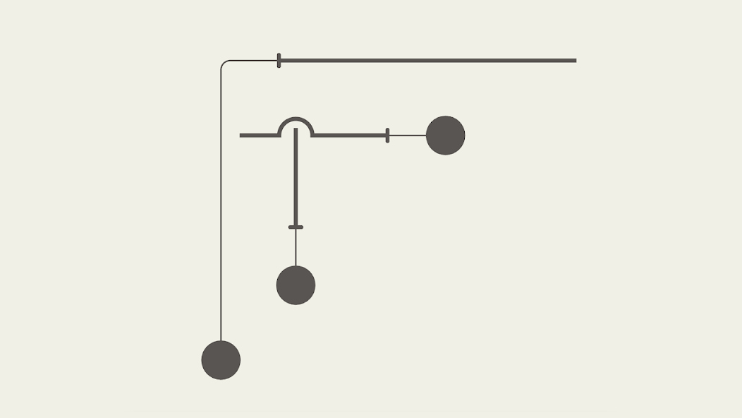 HOOK, a minimal relaxing one-finger puzzle game about removing hooks from the board, for iPhone and Android