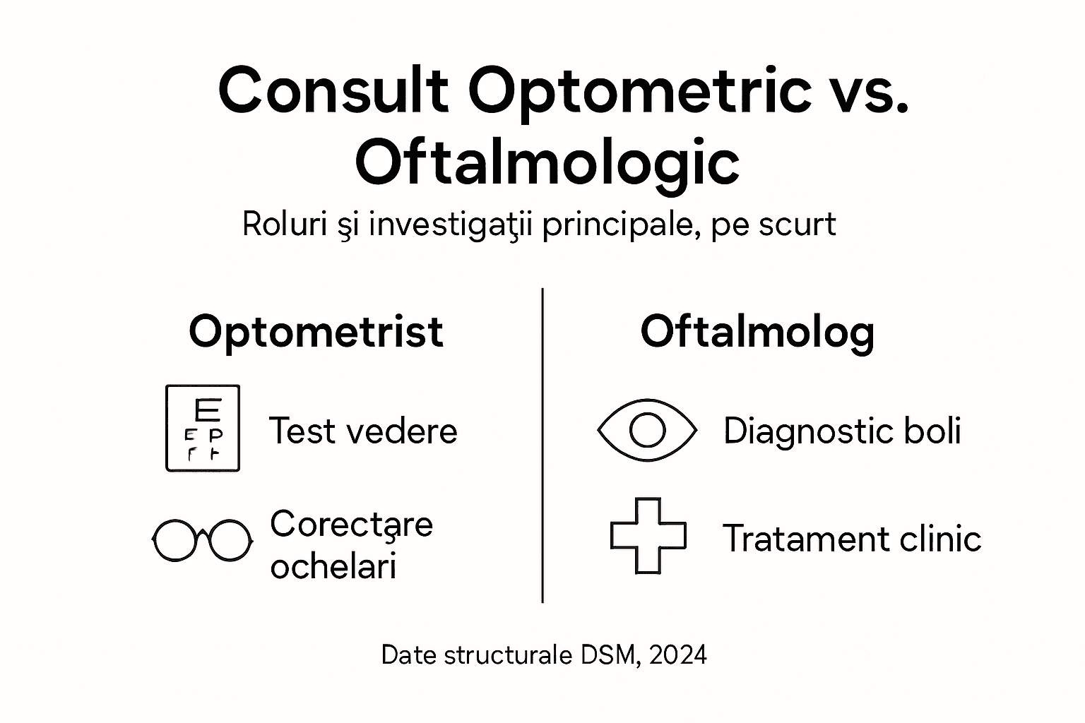 Infografic: etapele consultului optometric
