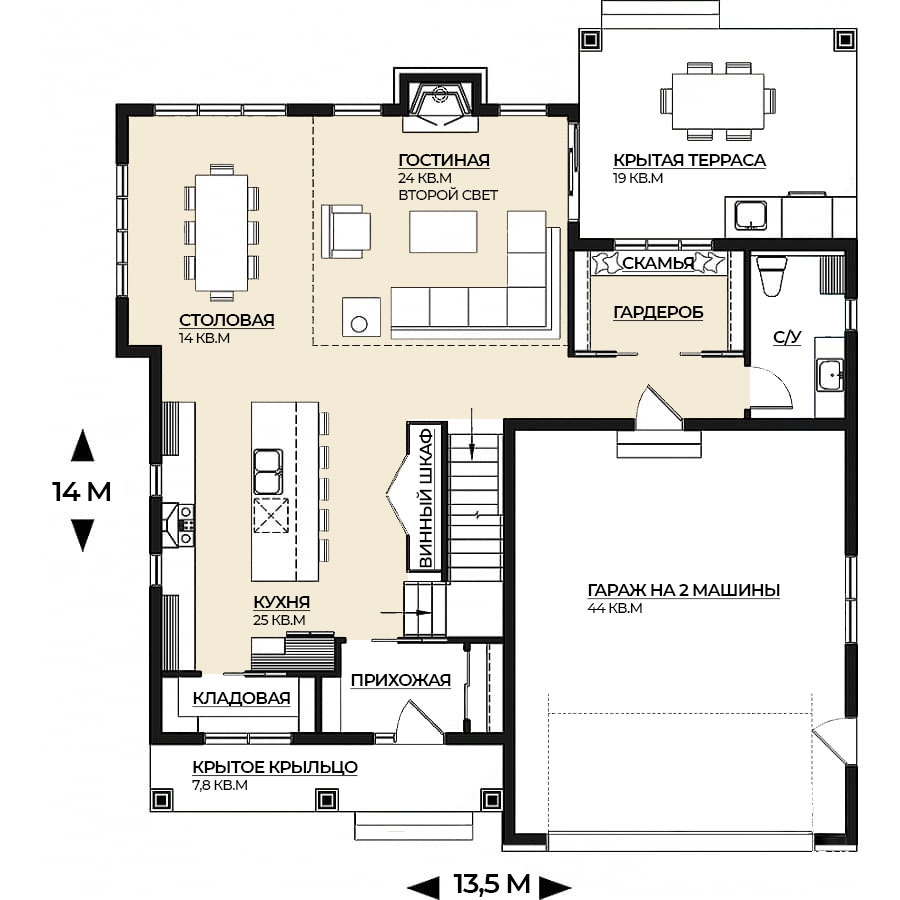 Планировка первого этажа