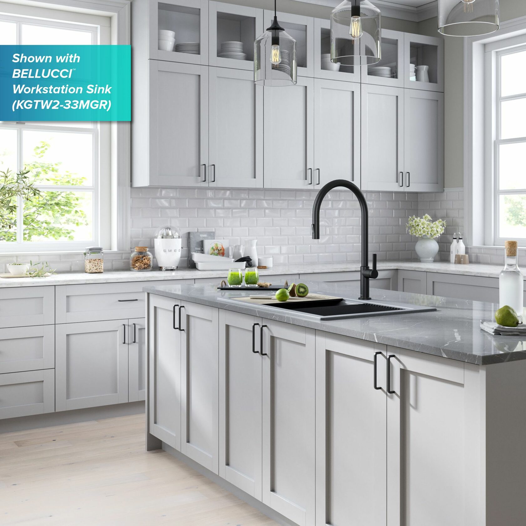 Кухонний змішувач Kraus KPF-2821MB - изображение 7