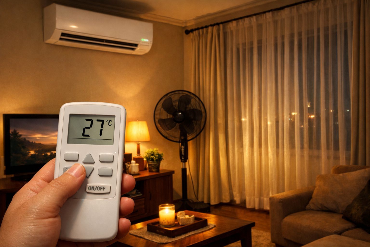 Cara hemat listrik di rumah dengan AC 26 sampai 28 derajat dan kipas angin