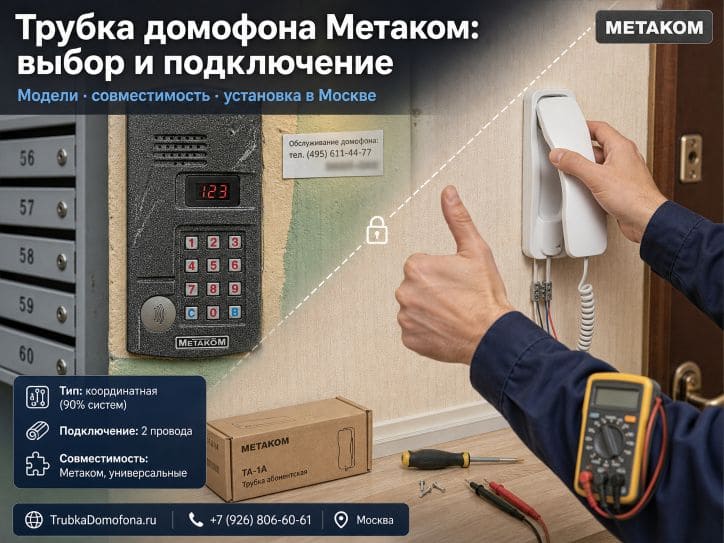 Трубка домофона Метаком: какую выбрать и как правильно подключить