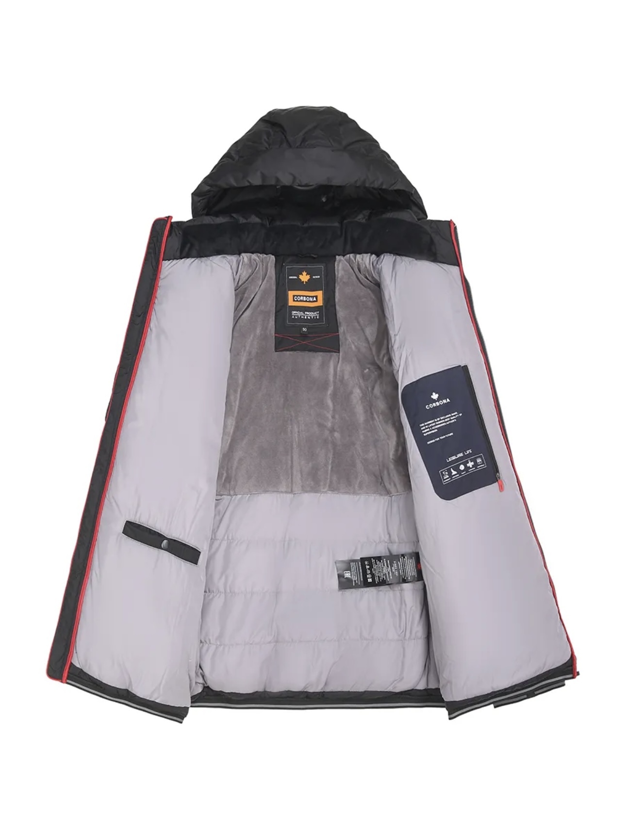 Куртка карбона черного цвета зима