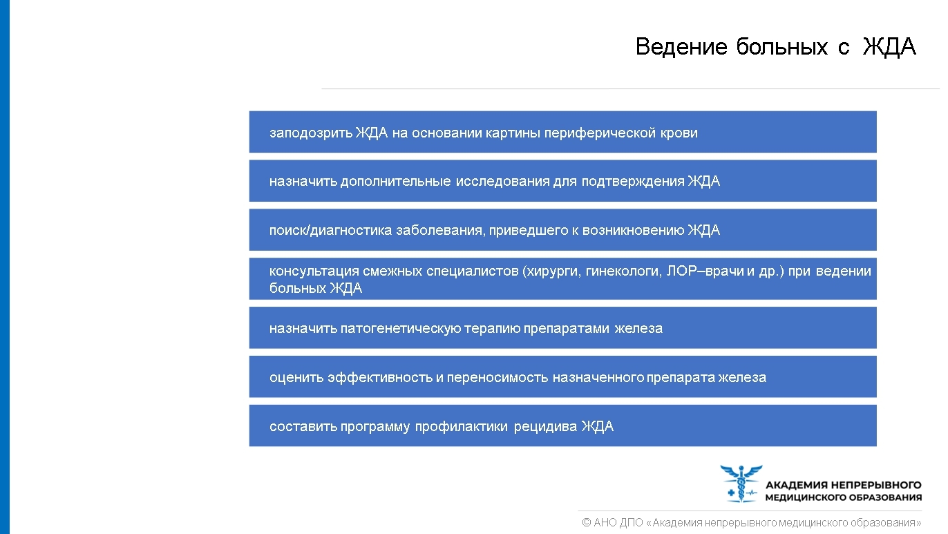 Железодефицитная анемия - причины, симптомы и лечение